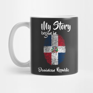 Dominican republic Flag Fingerprint My Story DNA Santo Domrep Mug